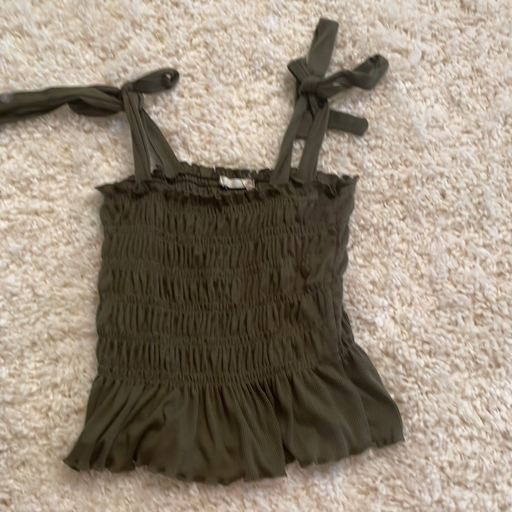Alar d state olive tie top XS